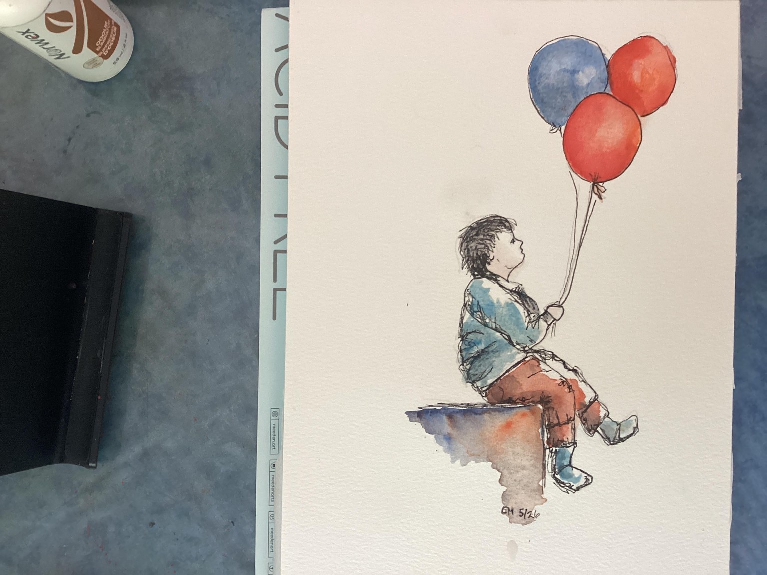 Boy with balloons, a Carrie McKenzie tutorial - image 1 - student project