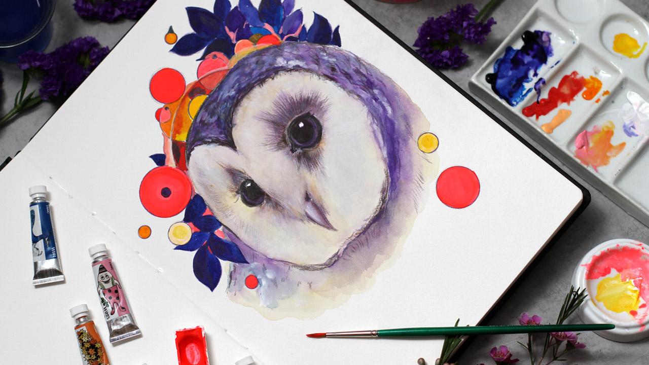 7 Days of Owls Sketchbook Challenge - image 1 - student project