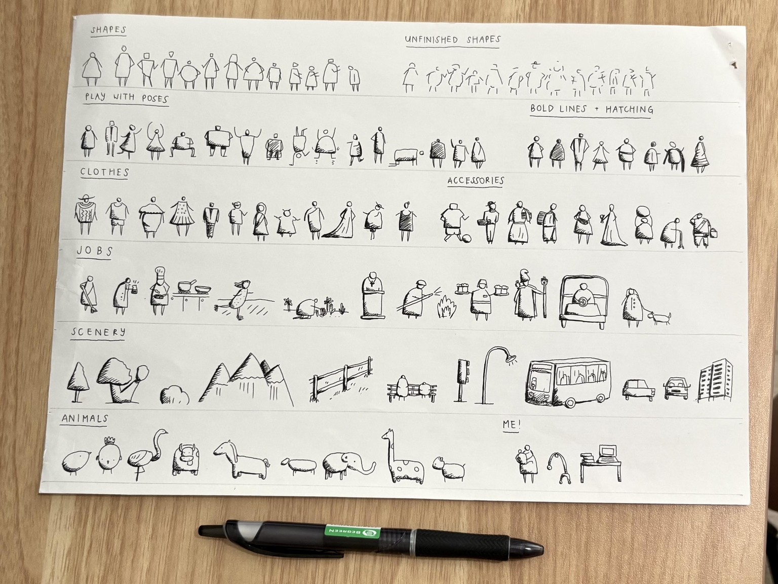 Pageful of little doodles - image 1 - student project