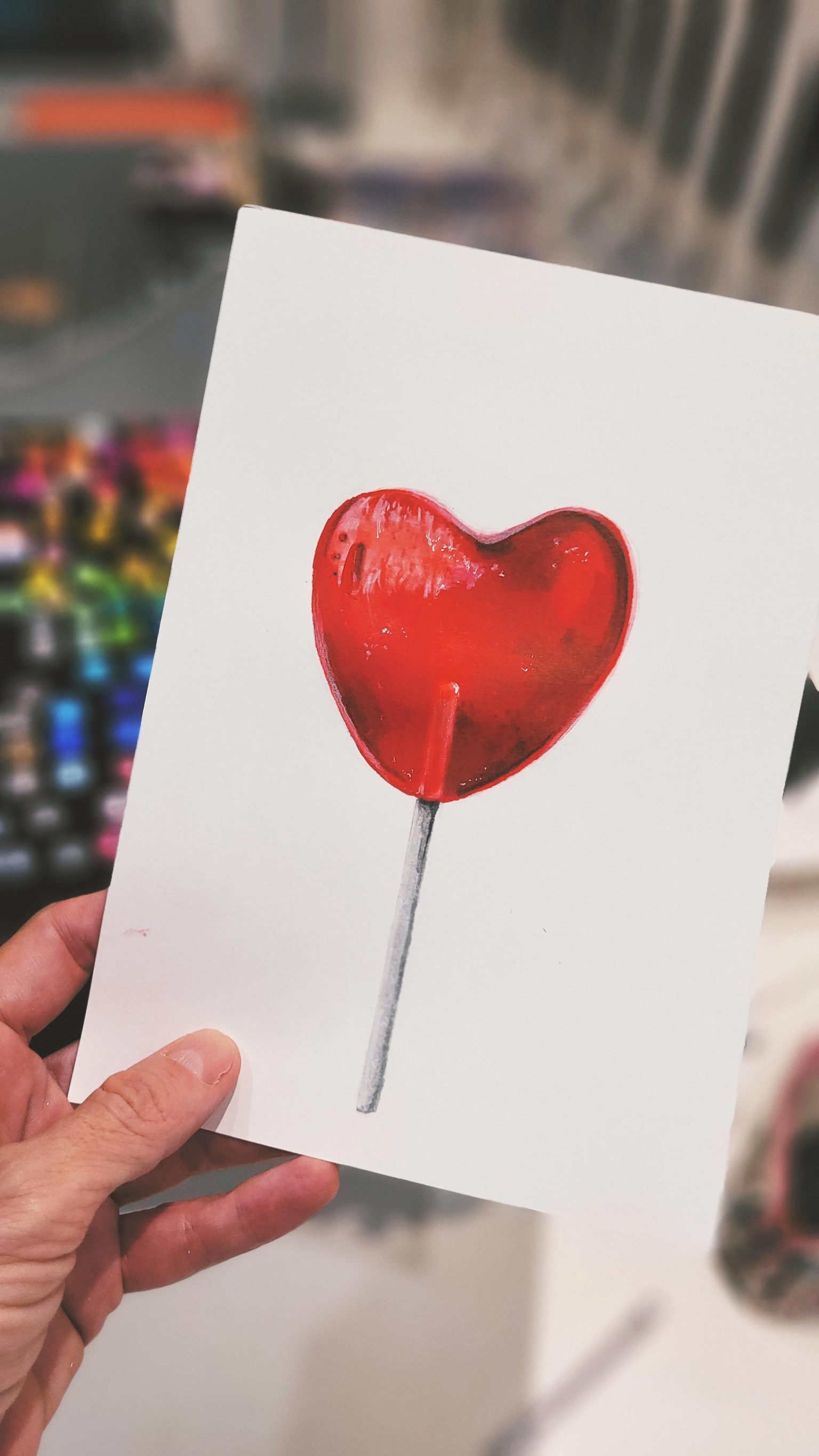 Paleta de caramelo con forma de corazón - image 3 - student project