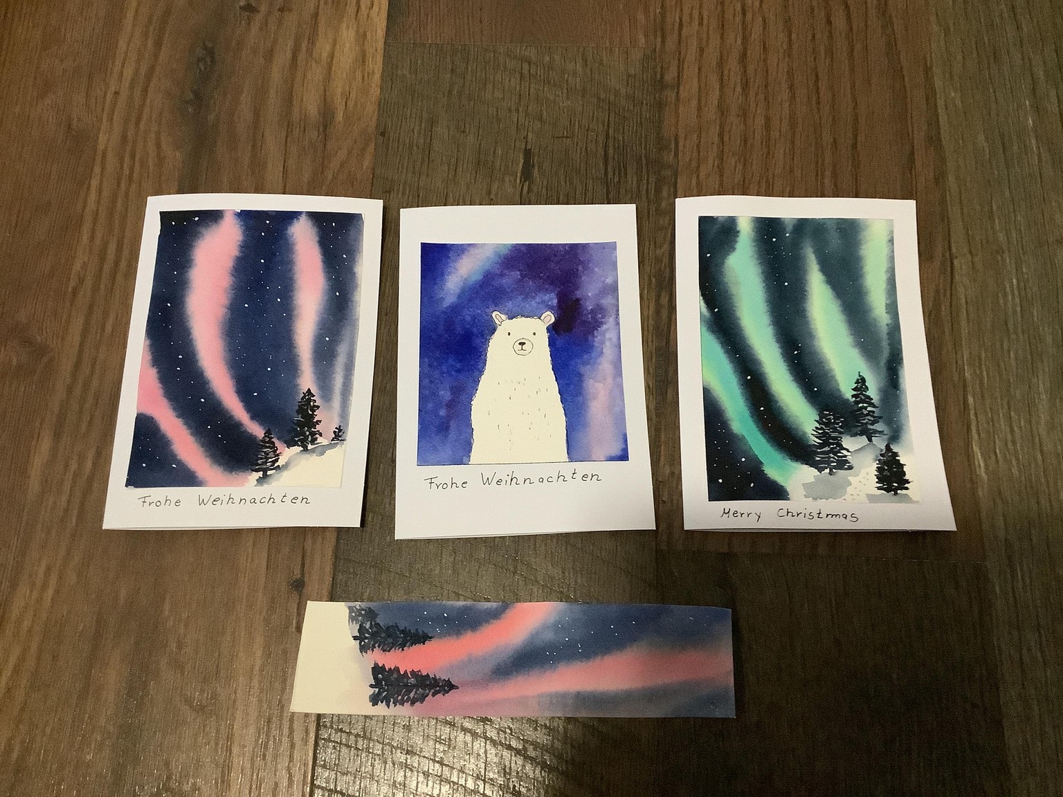 Fun Watercolor Christmas Cards: - image 1 - student project