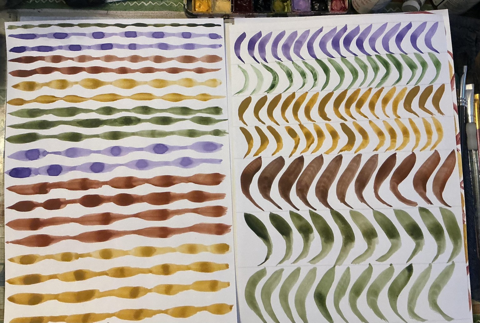 Watercolour Brush mark practise - image 9 - student project
