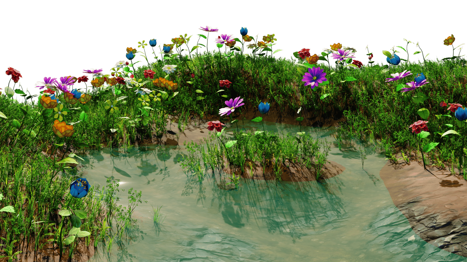 Geometry Node Meadow - image 1 - student project