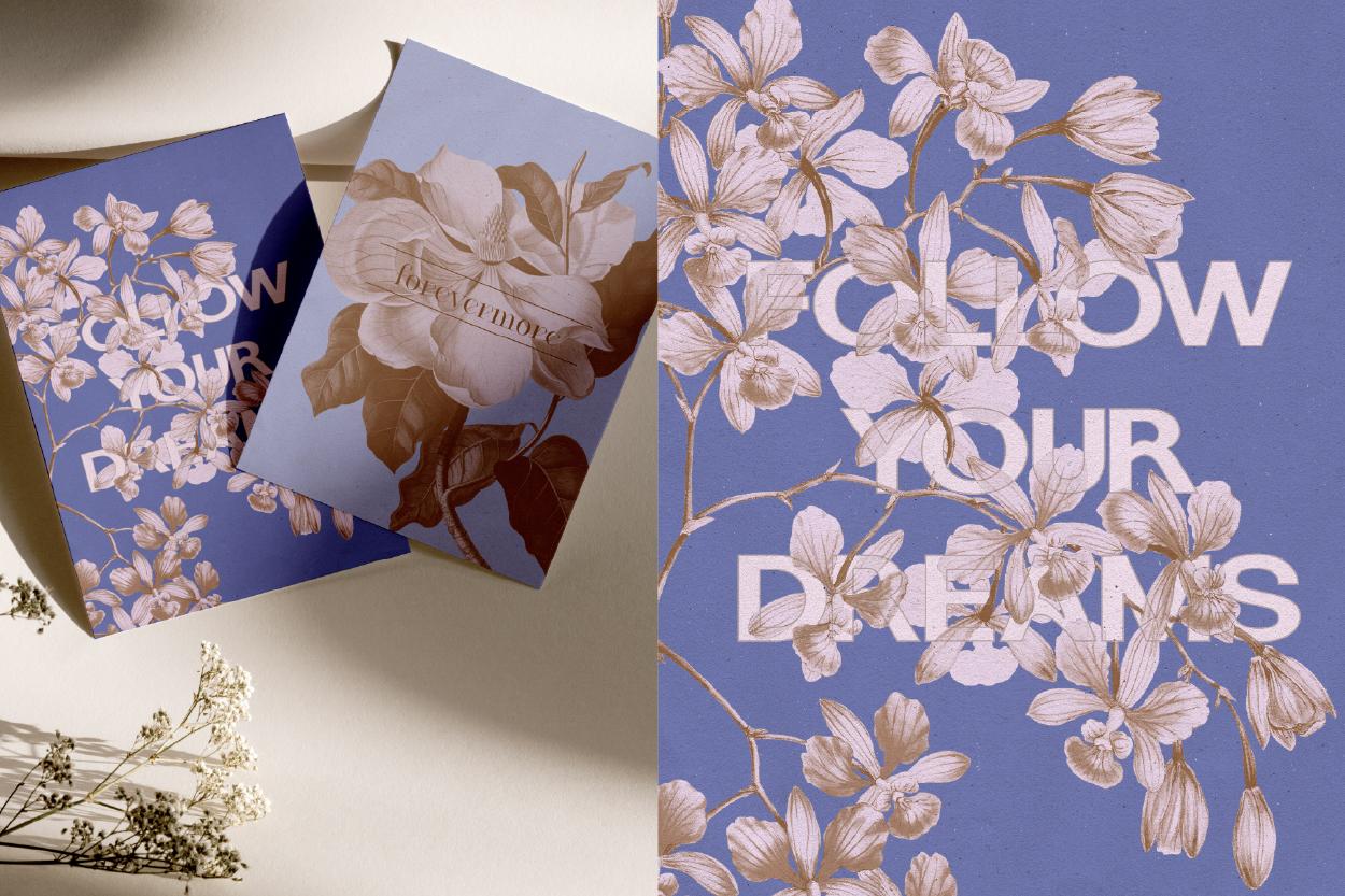Botanical Greeting Cards - image 2 - student project