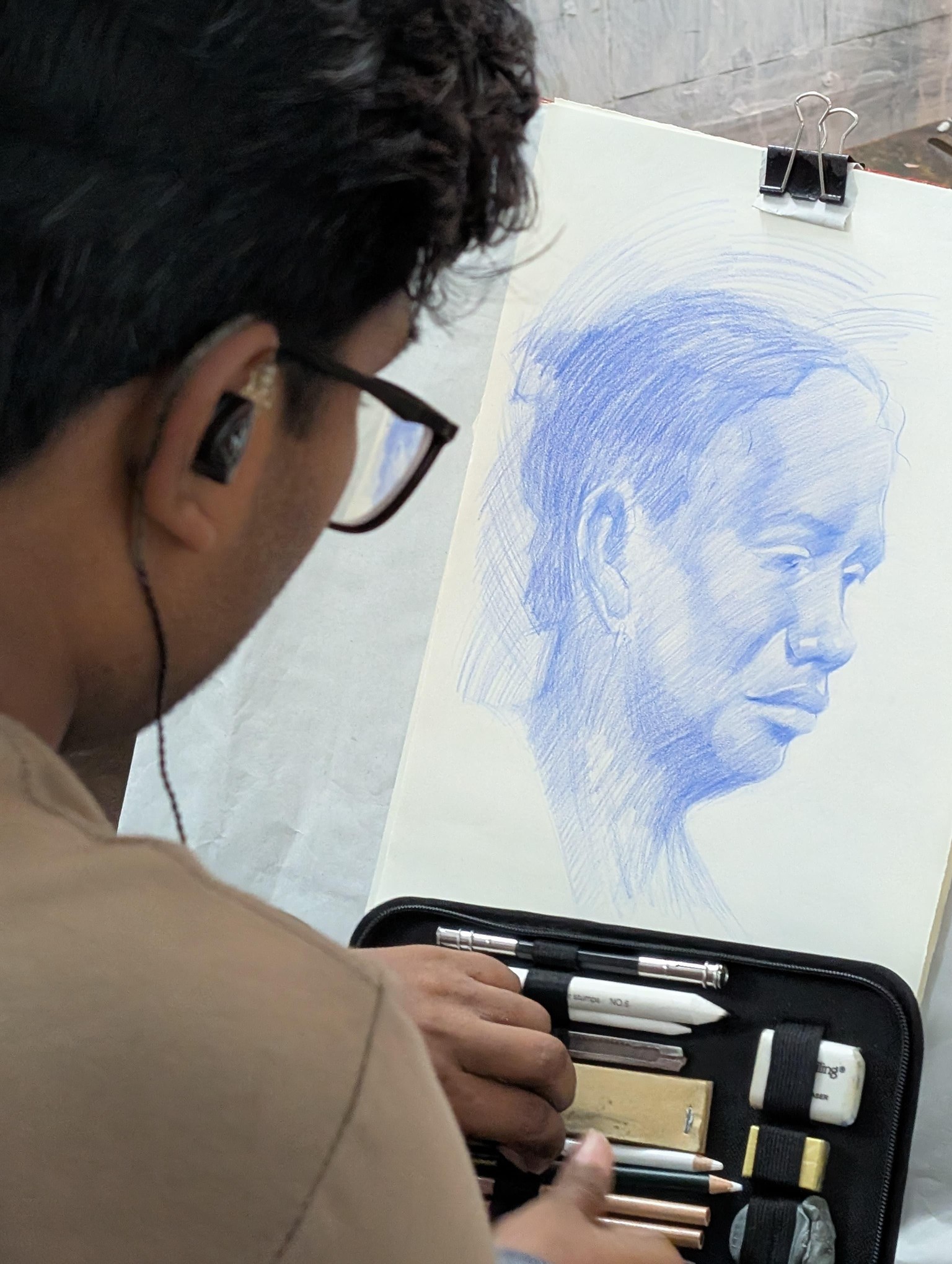 Portrait drawing - image 1 - student project