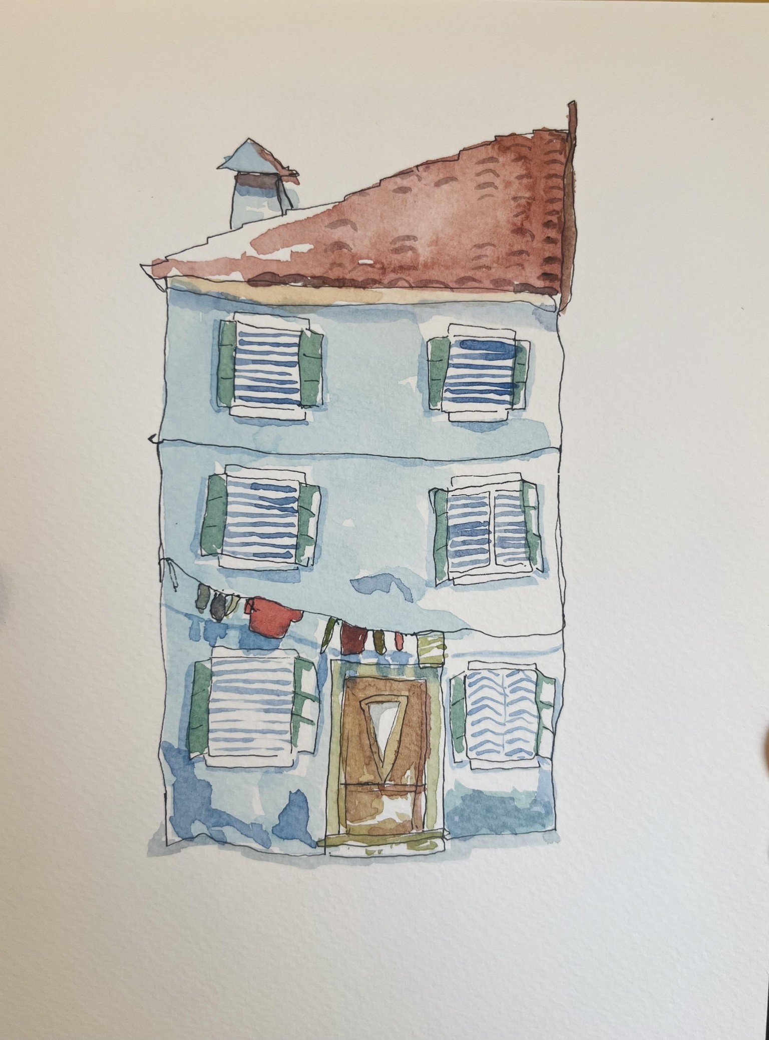Cute house with clothesline - image 1 - student project