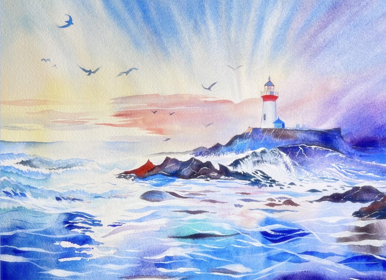 Expressive Watercolor Seascapes: Capture Light, Movement, and Mood - image 1 - student project