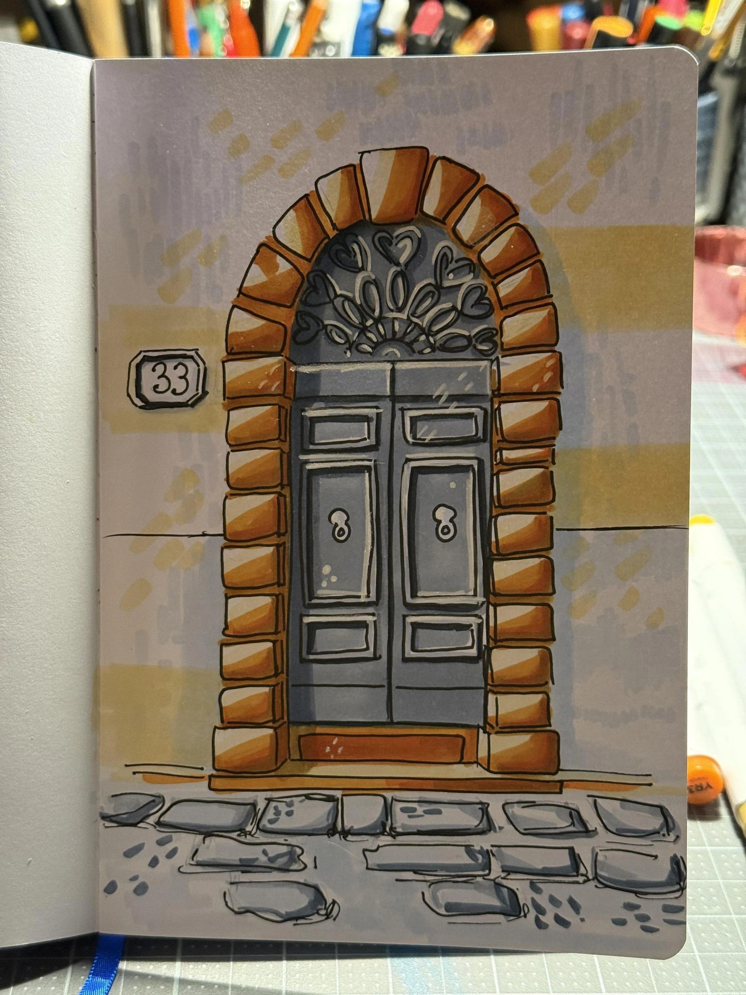Urban Sketching Doors - image 2 - student project