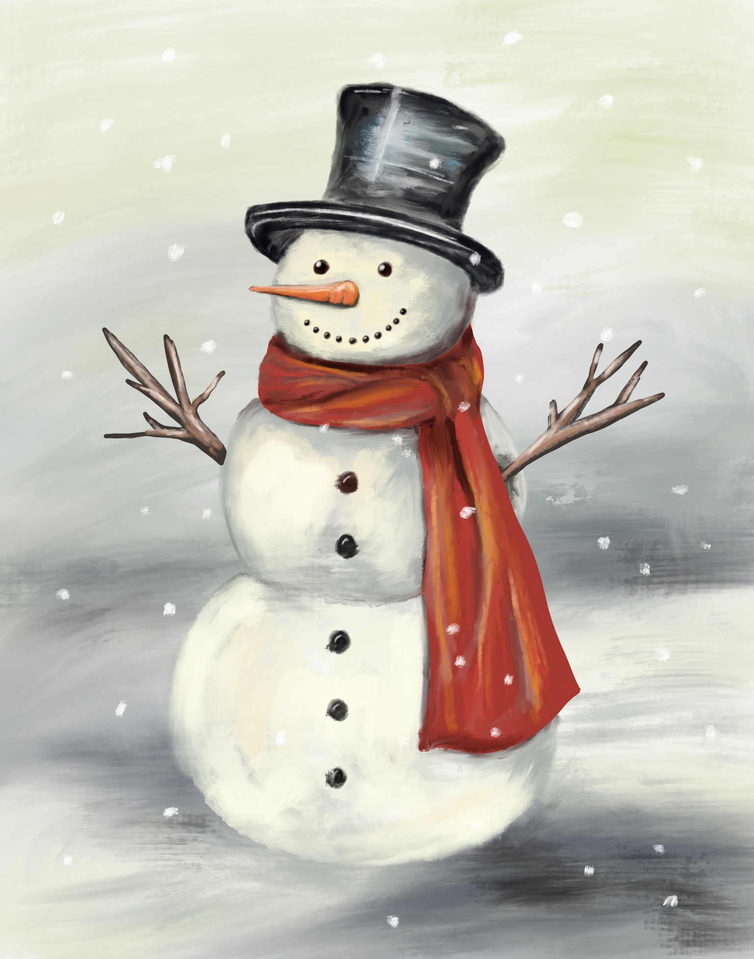 Snowman in Procreate - image 2 - student project