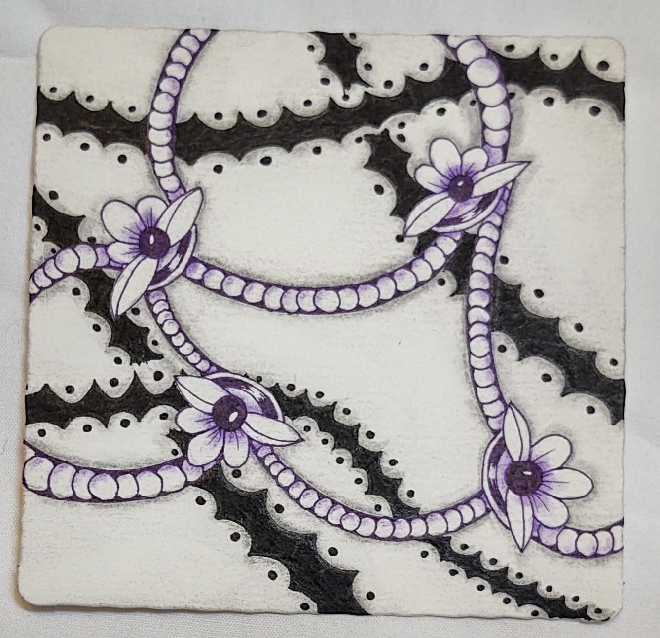 Zentangle Tiles in Color - image 6 - student project