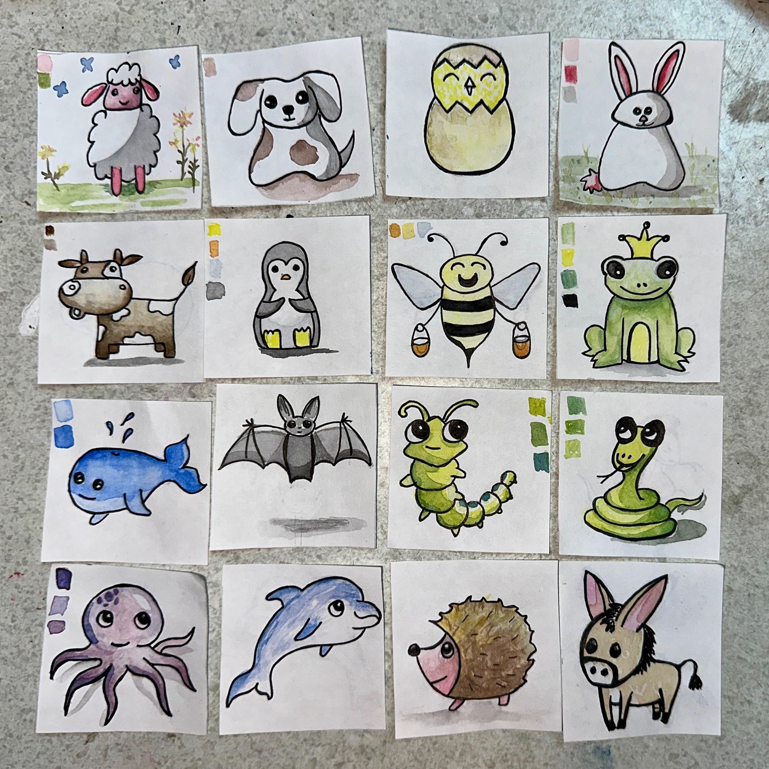 Watercolor Bestiary - image 1 - student project