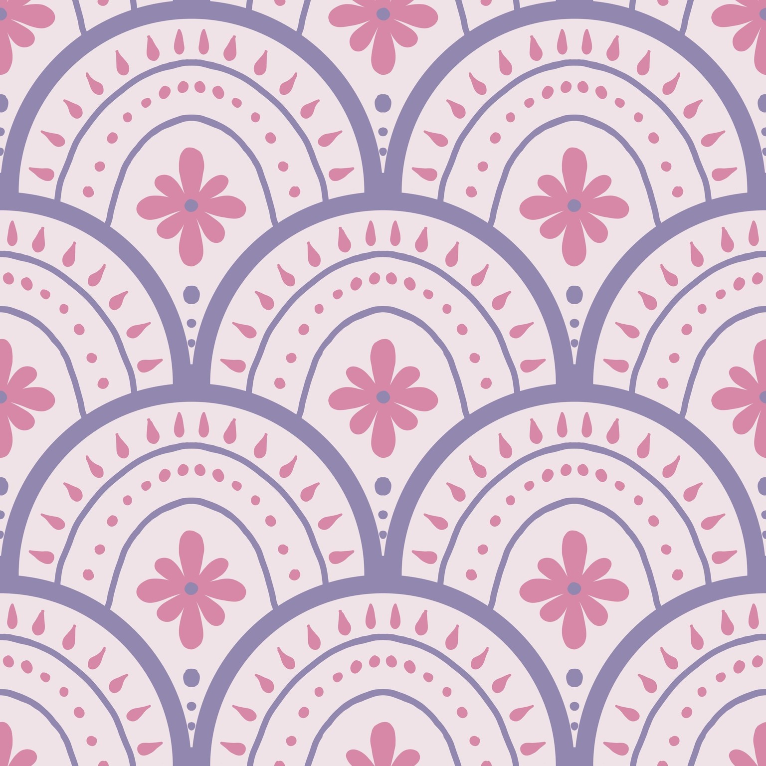 Boho Floral Scallop - image 1 - student project