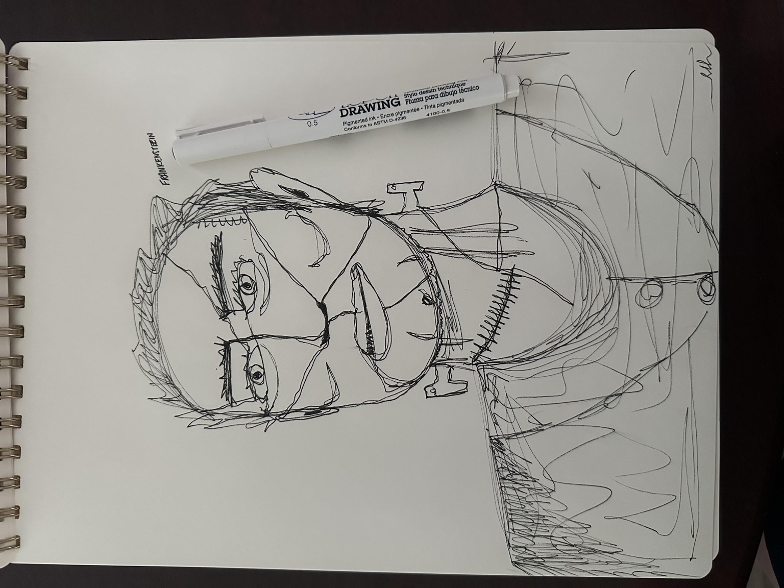 One Line Frankenstein and Flowers - image 1 - student project