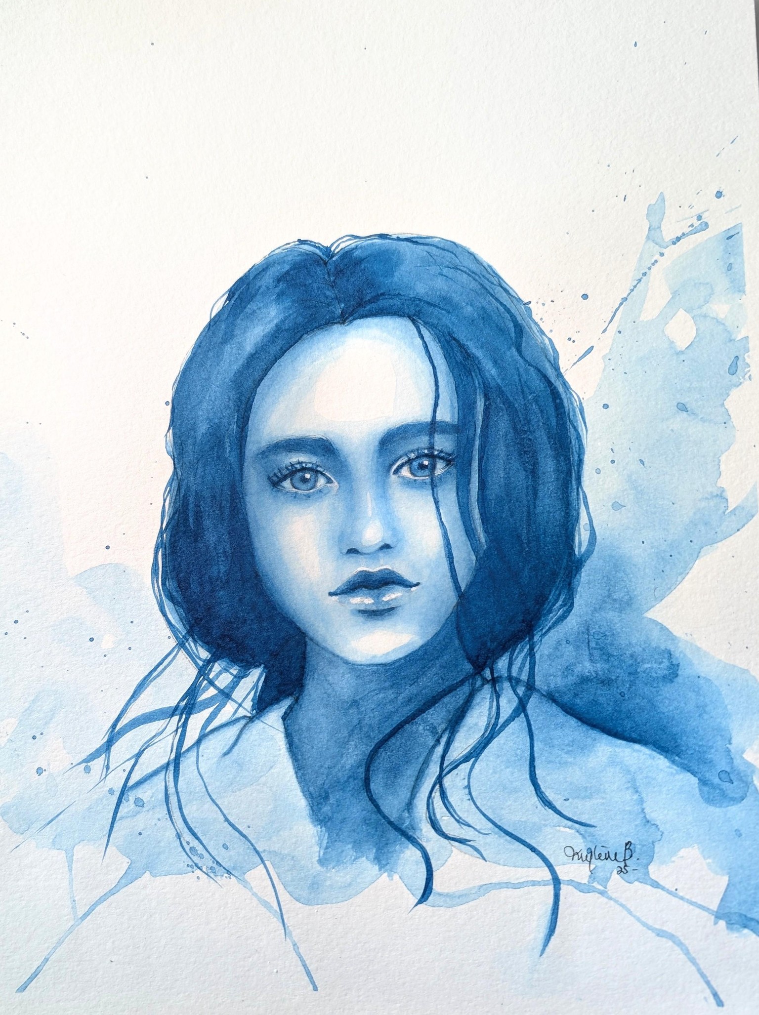 My first portrait in watercolor - image 1 - student project