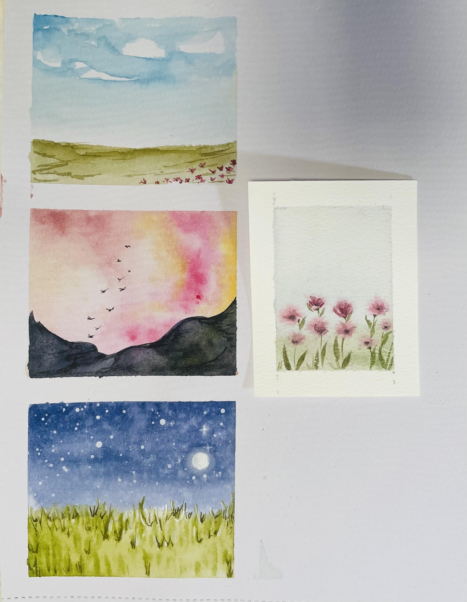 Tiny Watercolor Landscapes - image 1 - student project