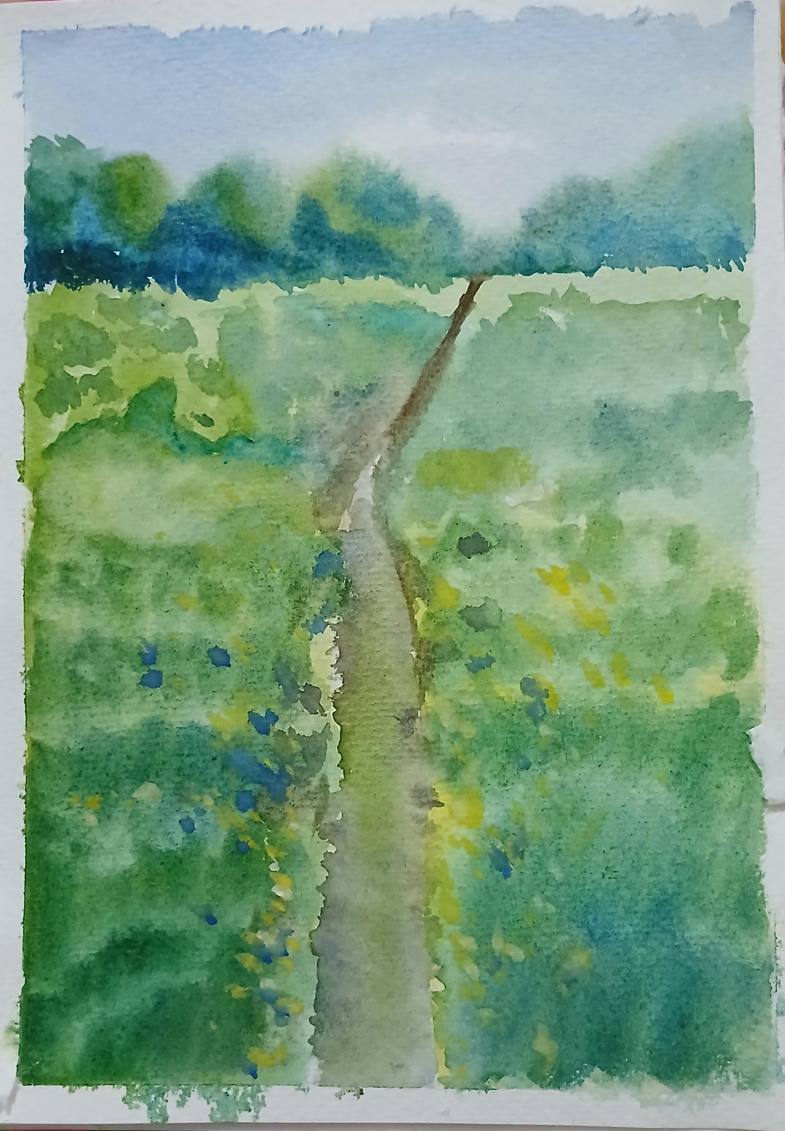 Spring landscapes in watercolour - image 3 - student project