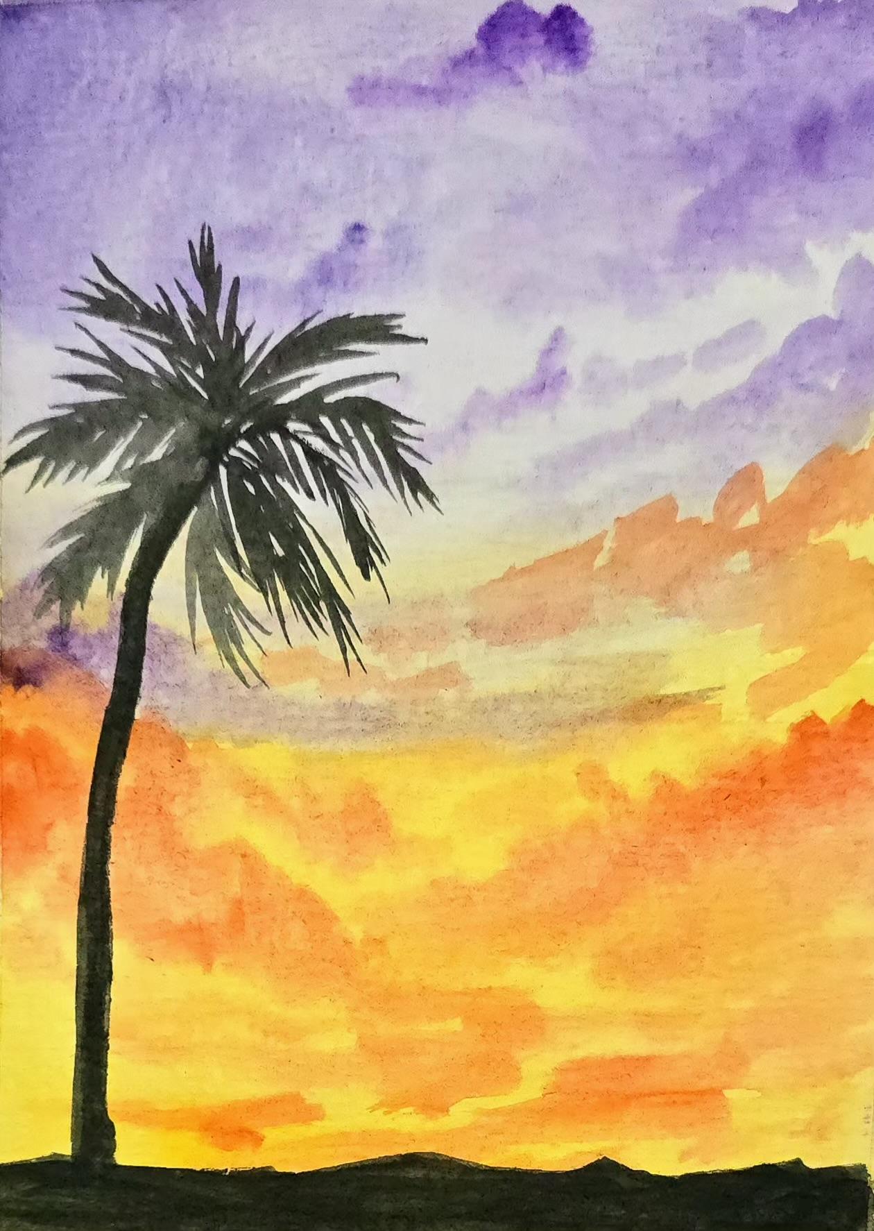 Watercolour clouds - image 5 - student project