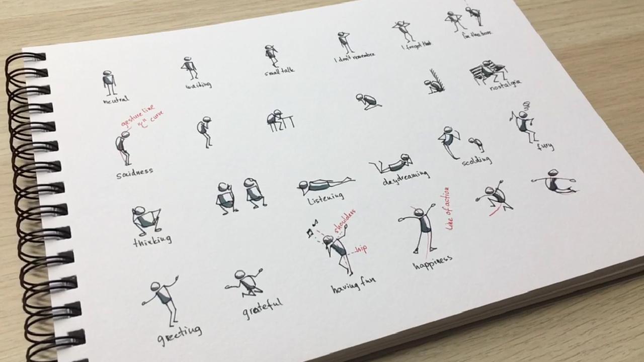 Expressive Stick Figures - image 2 - student project