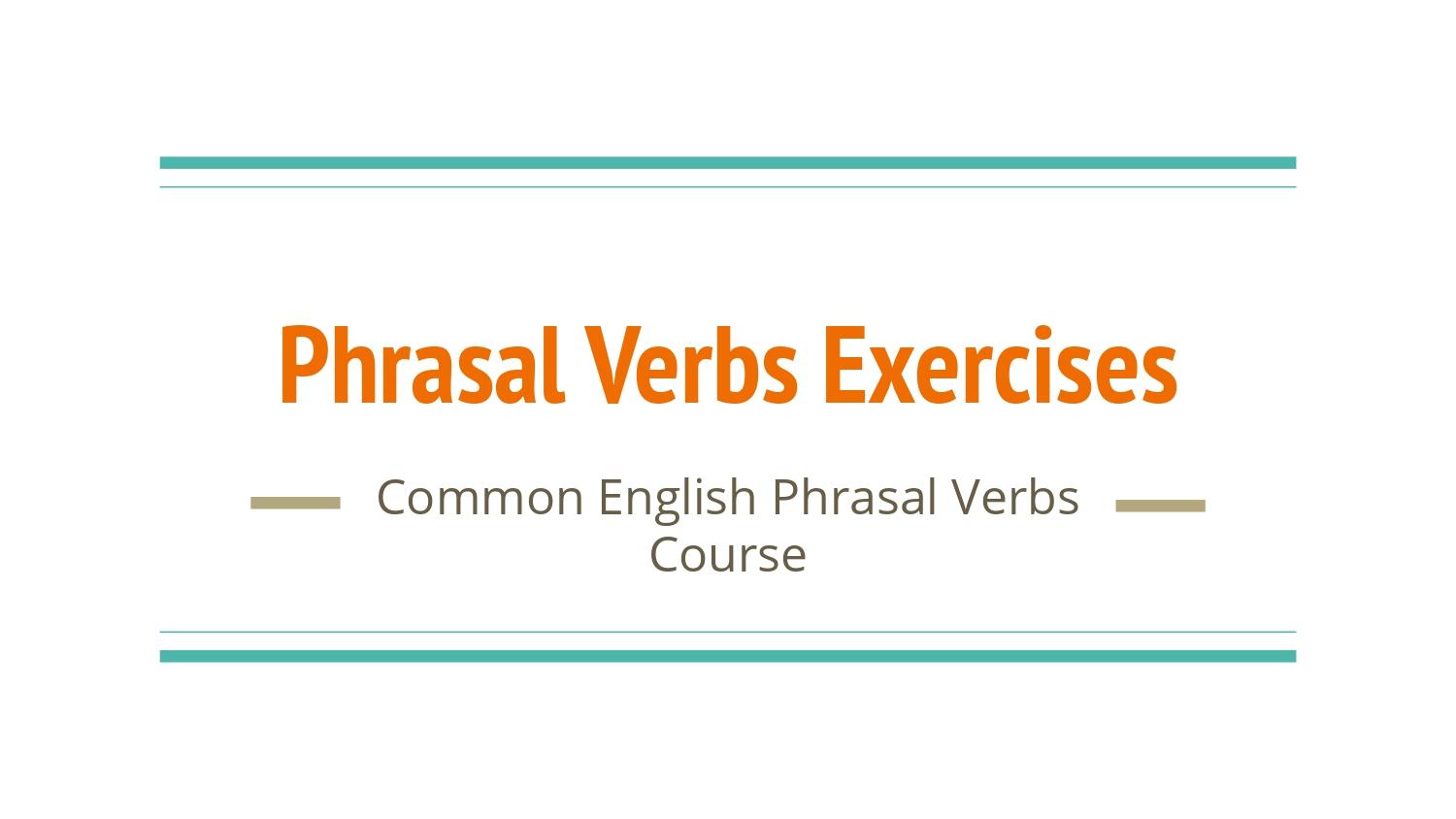 Common phrasal verbs - image 1 - student project