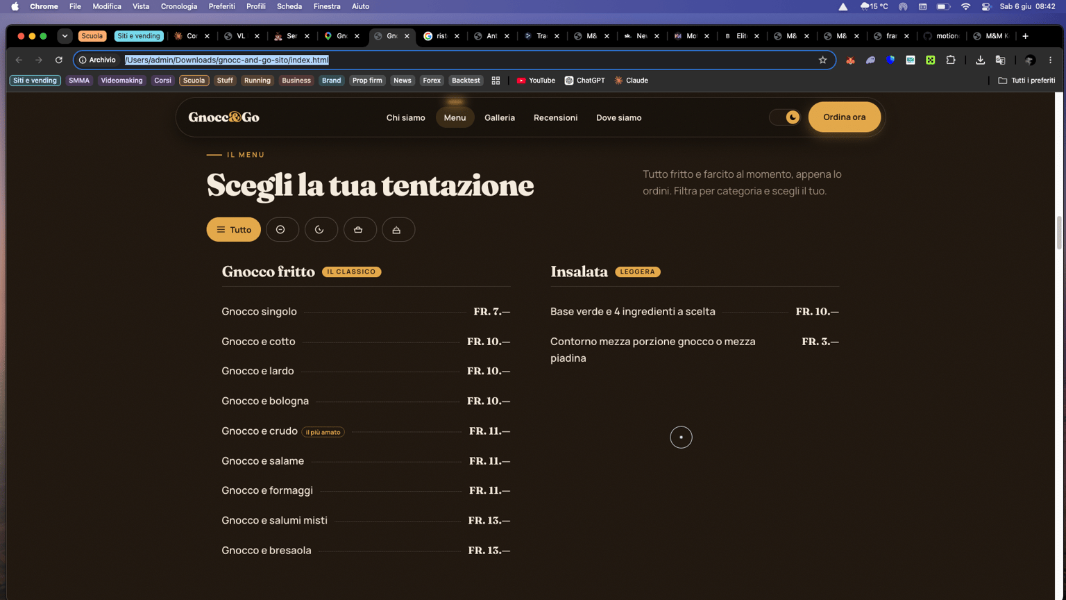 Take away website - image 3 - student project