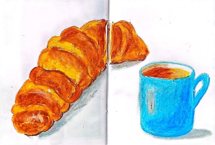 Oil Pastel Food - image 2 - student project