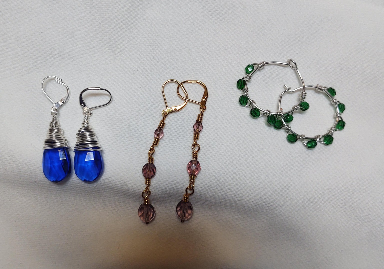 Three Sets of Bead and Wire Earrings - image 1 - student project