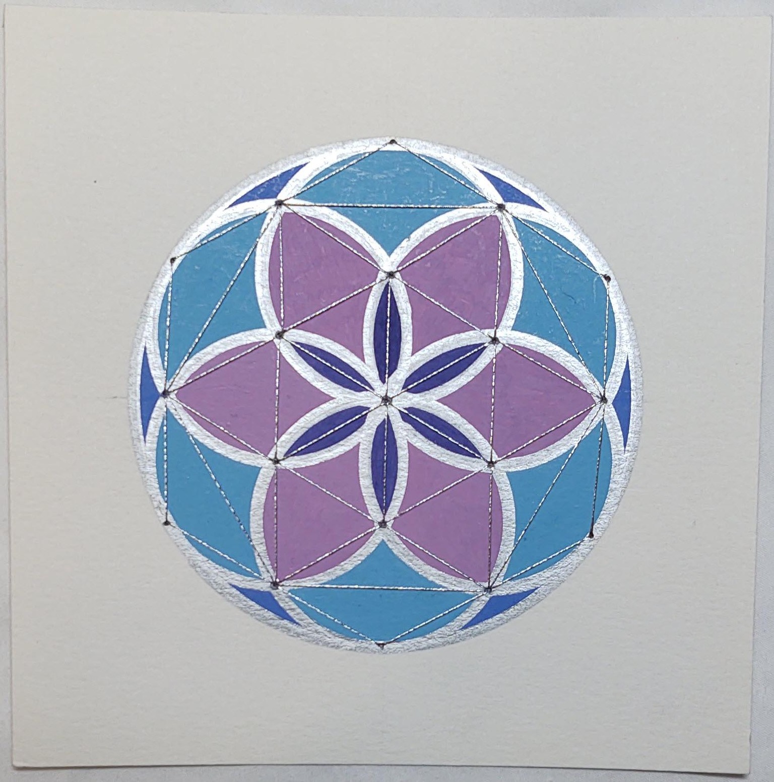Paper Embroidery on Geometric Art - image 4 - student project