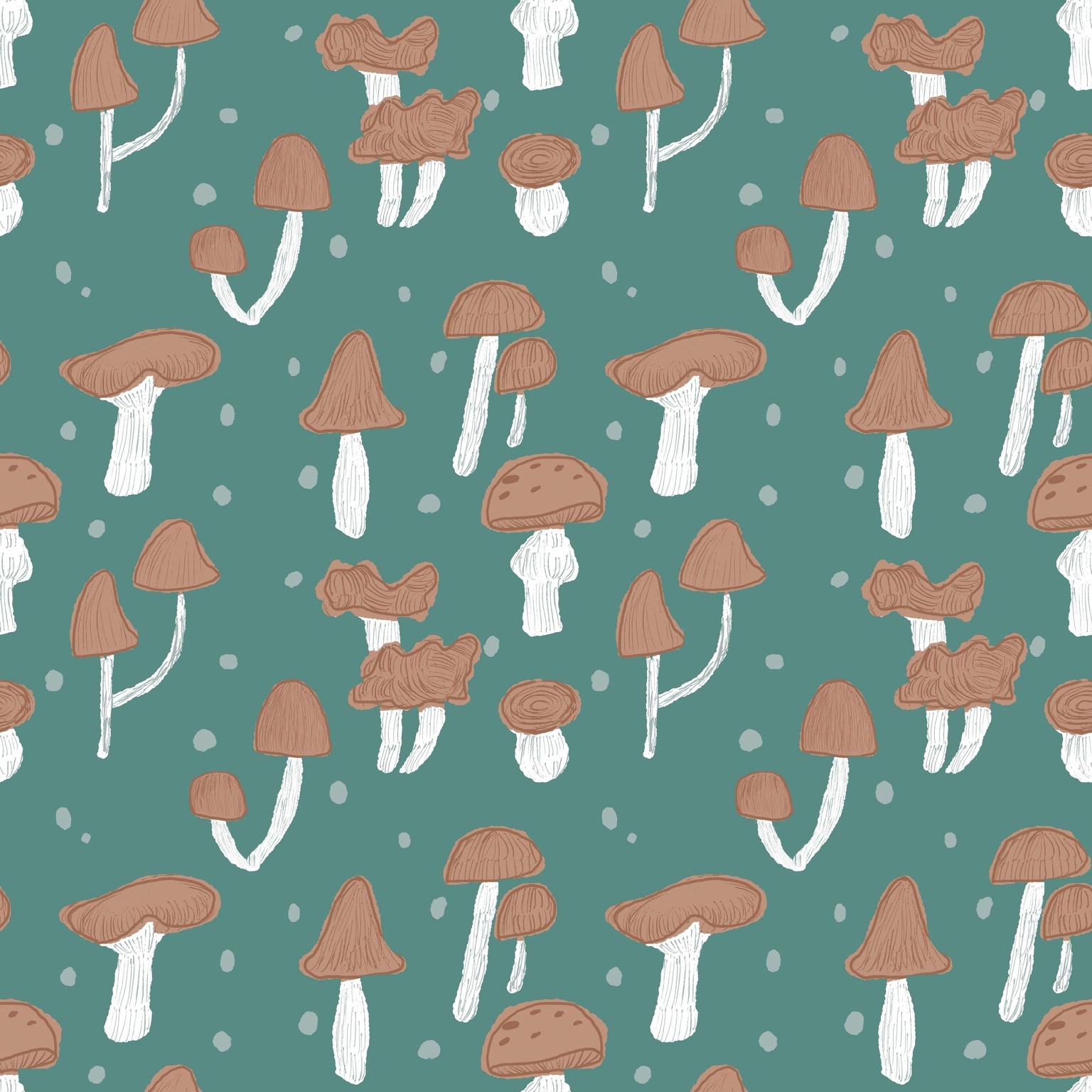 Shrooms Pattern - image 2 - student project