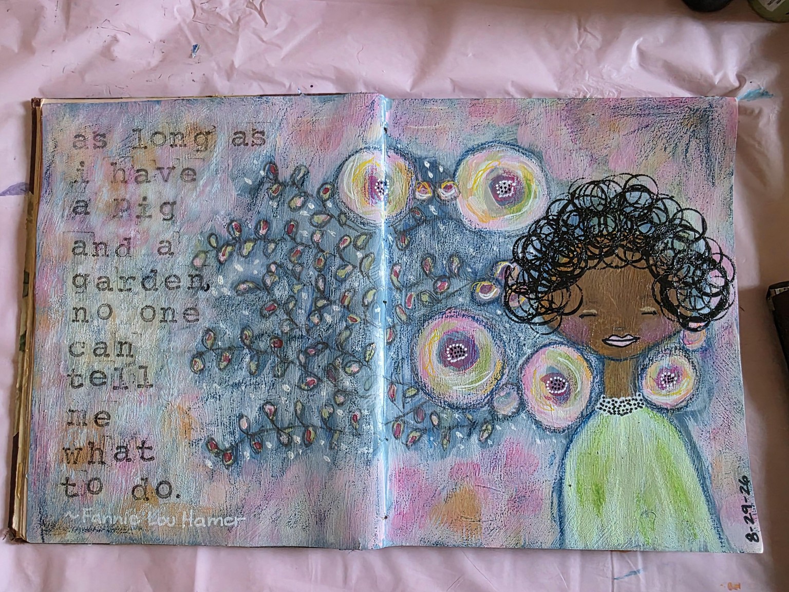 Mixed Media Journal Girl - image 1 - student project