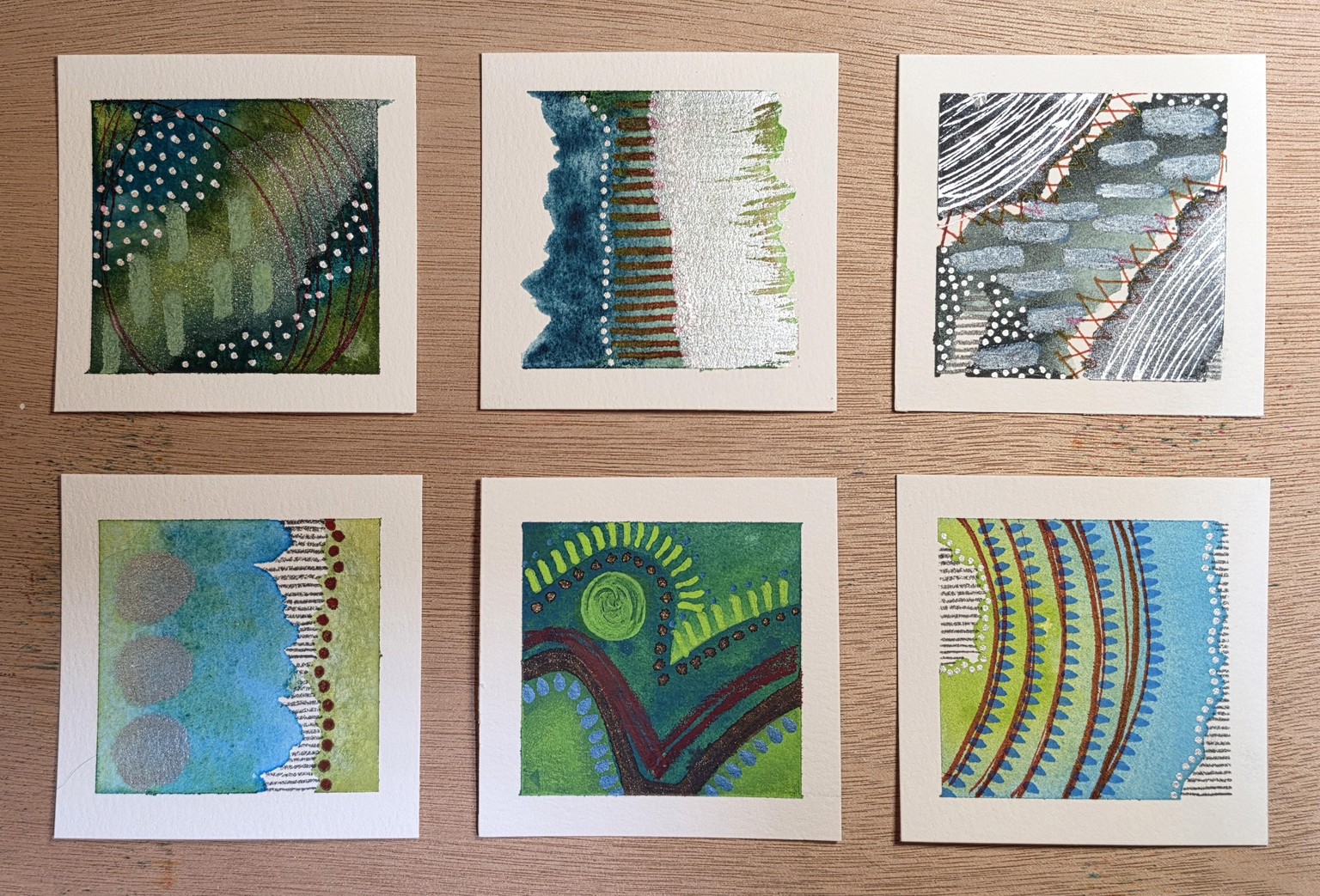 Tiny Paintings - Big Magic: Play with two colors in different types of watercolors. - image 1 - student project