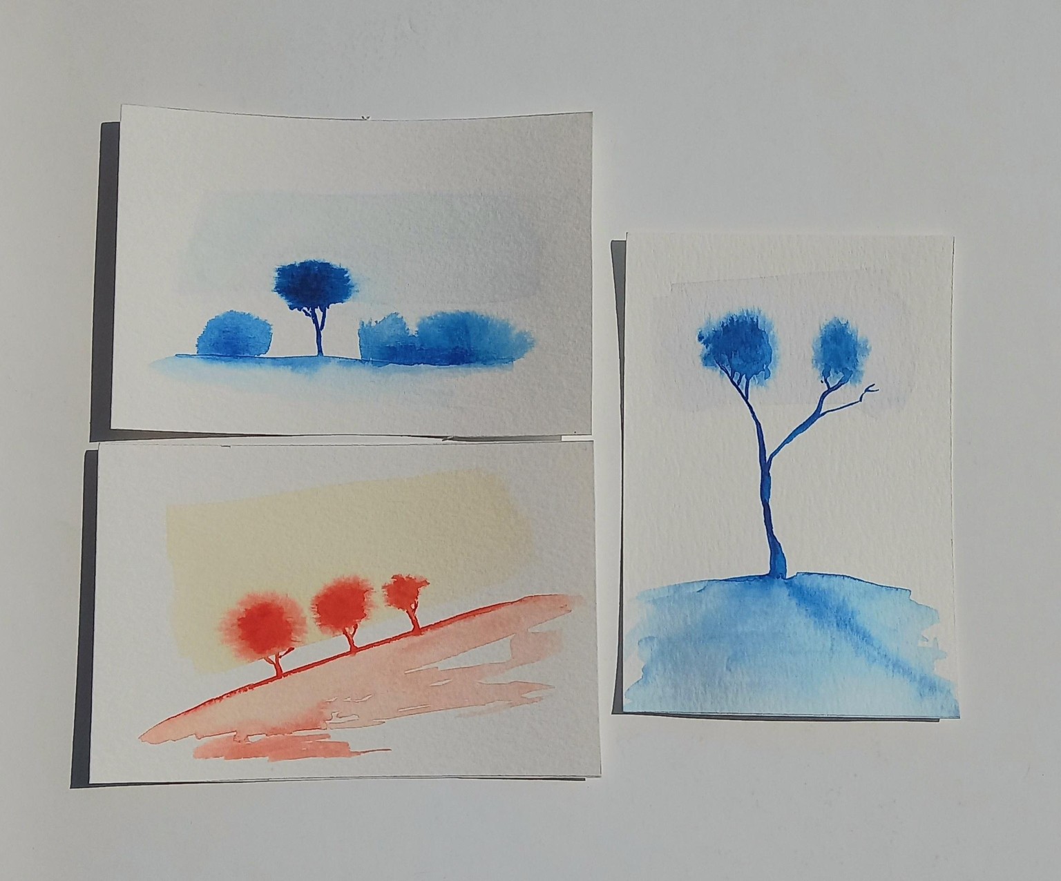 Minimal Watercolor Landscapes - image 3 - student project