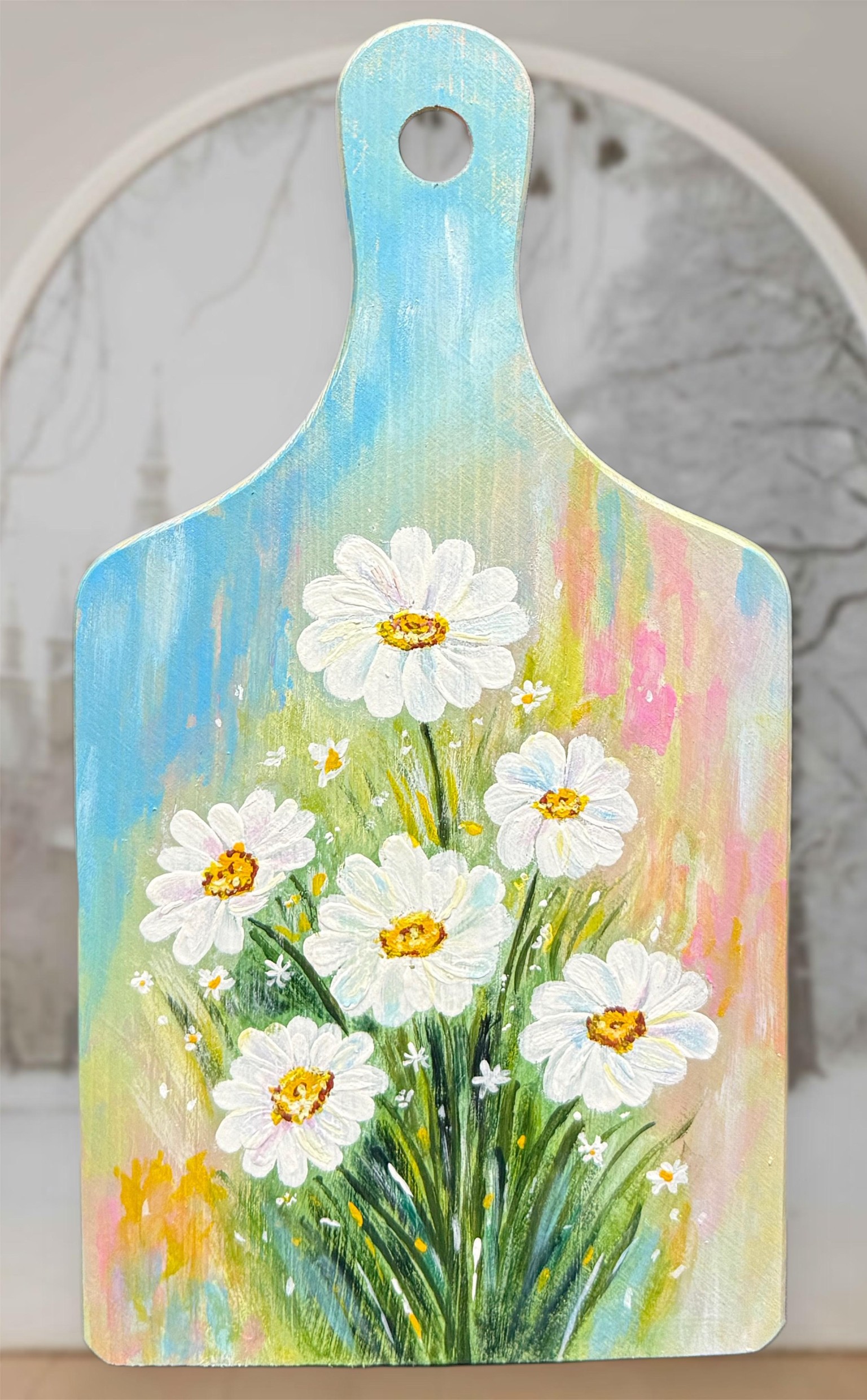 White Daisies in Pastel Wash - image 1 - student project