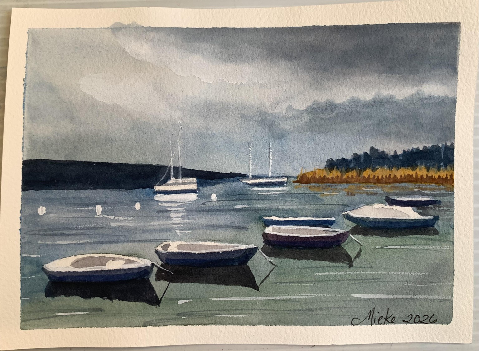 Coastal Watercolour Scenes - image 3 - student project