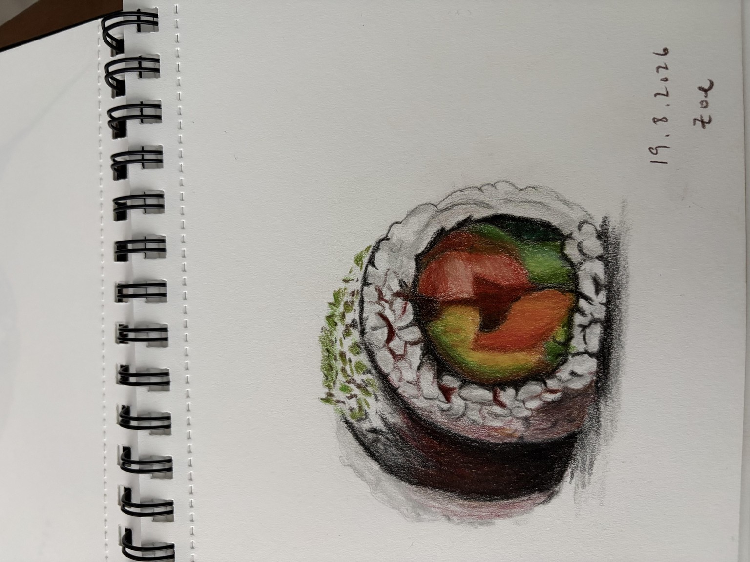 I should have drawn a bigger sushi to have more space for coloring - image 1 - student project