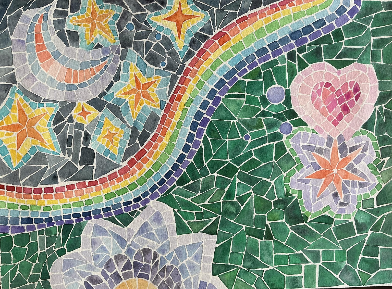 Sky and Rainbow Mosaic - image 1 - student project