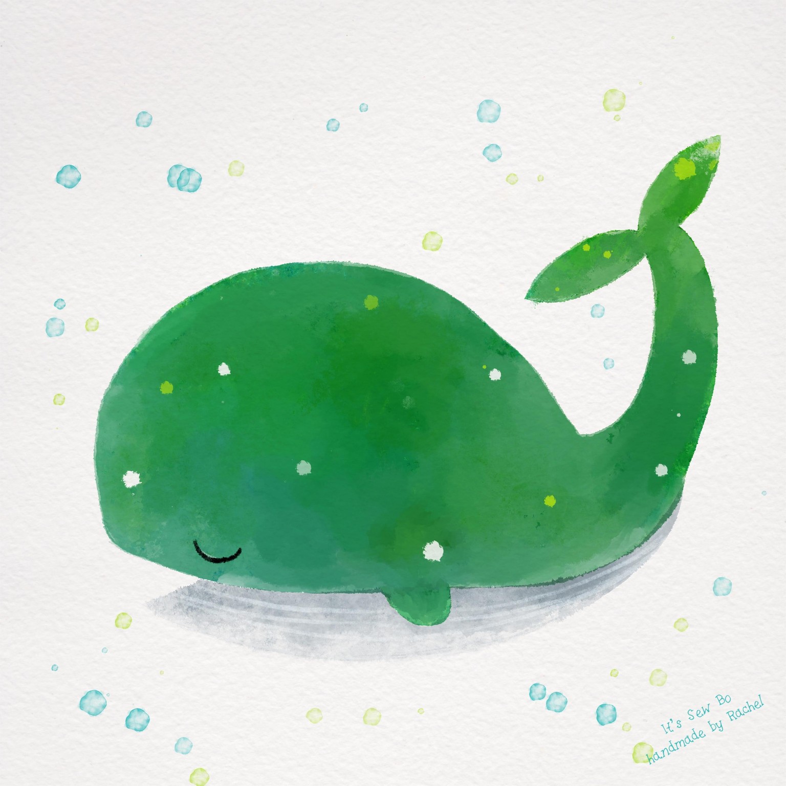 Watercolor Popsicle & Whale in Procreate - image 3 - student project