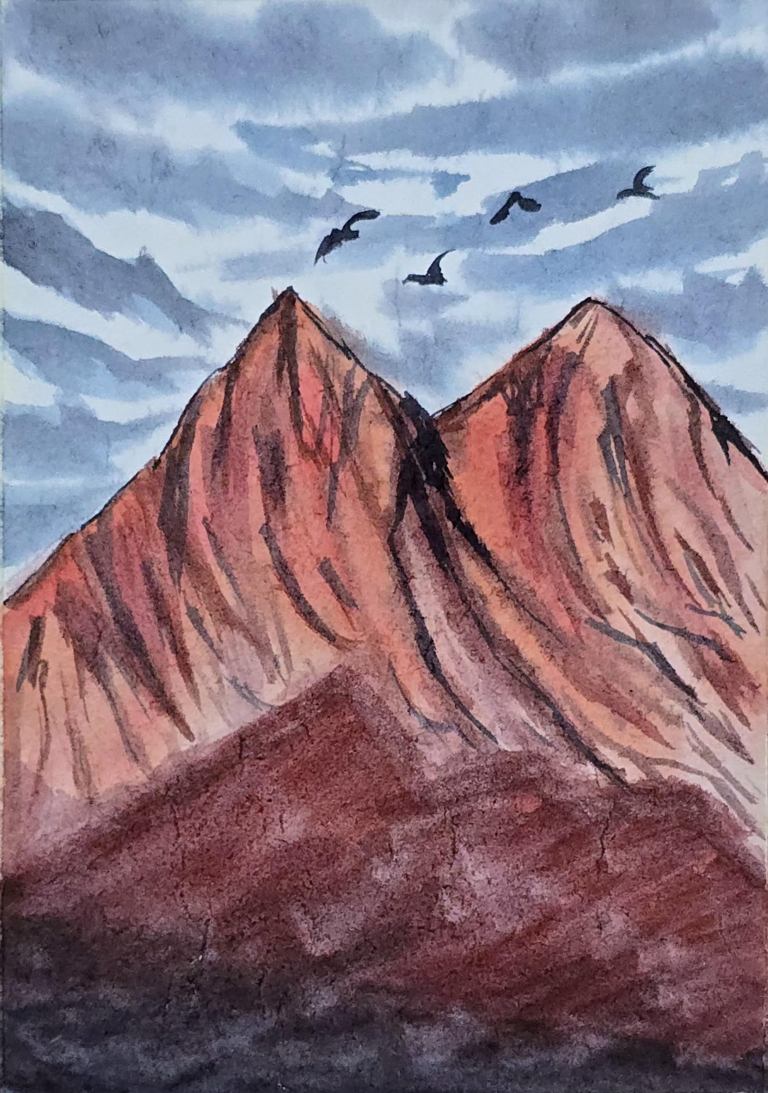 20days of Watercolours mountains - image 10 - student project