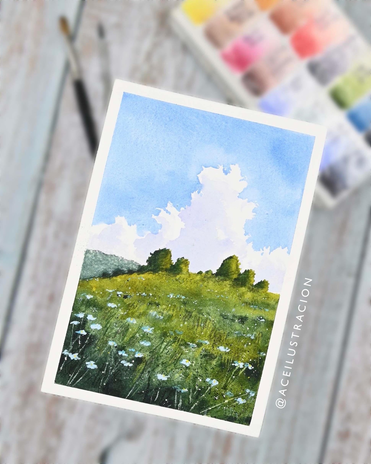 Spring Landscapes in Watercolor - image 2 - student project