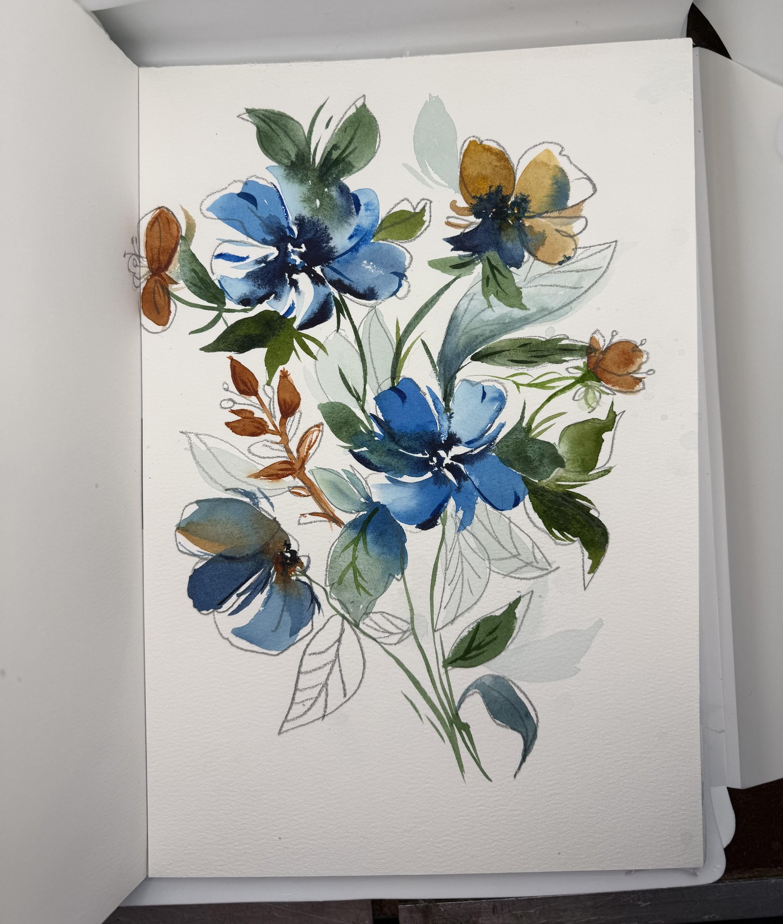 Watercolor Floral Strokes Practice - image 3 - student project
