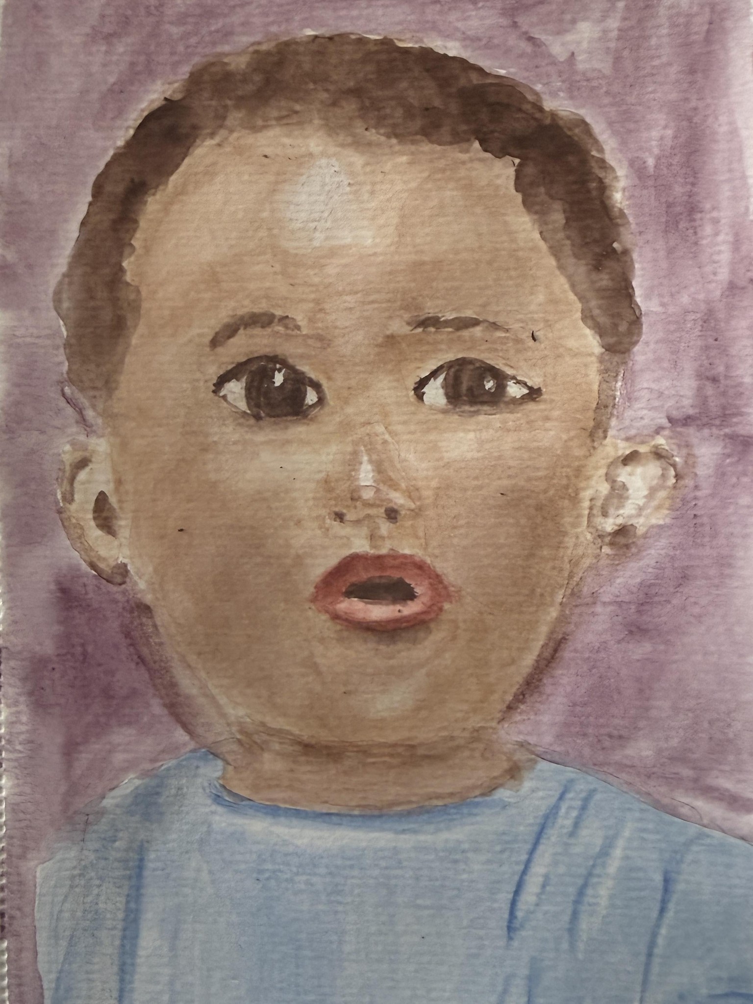 Watercolor portrait - image 1 - student project