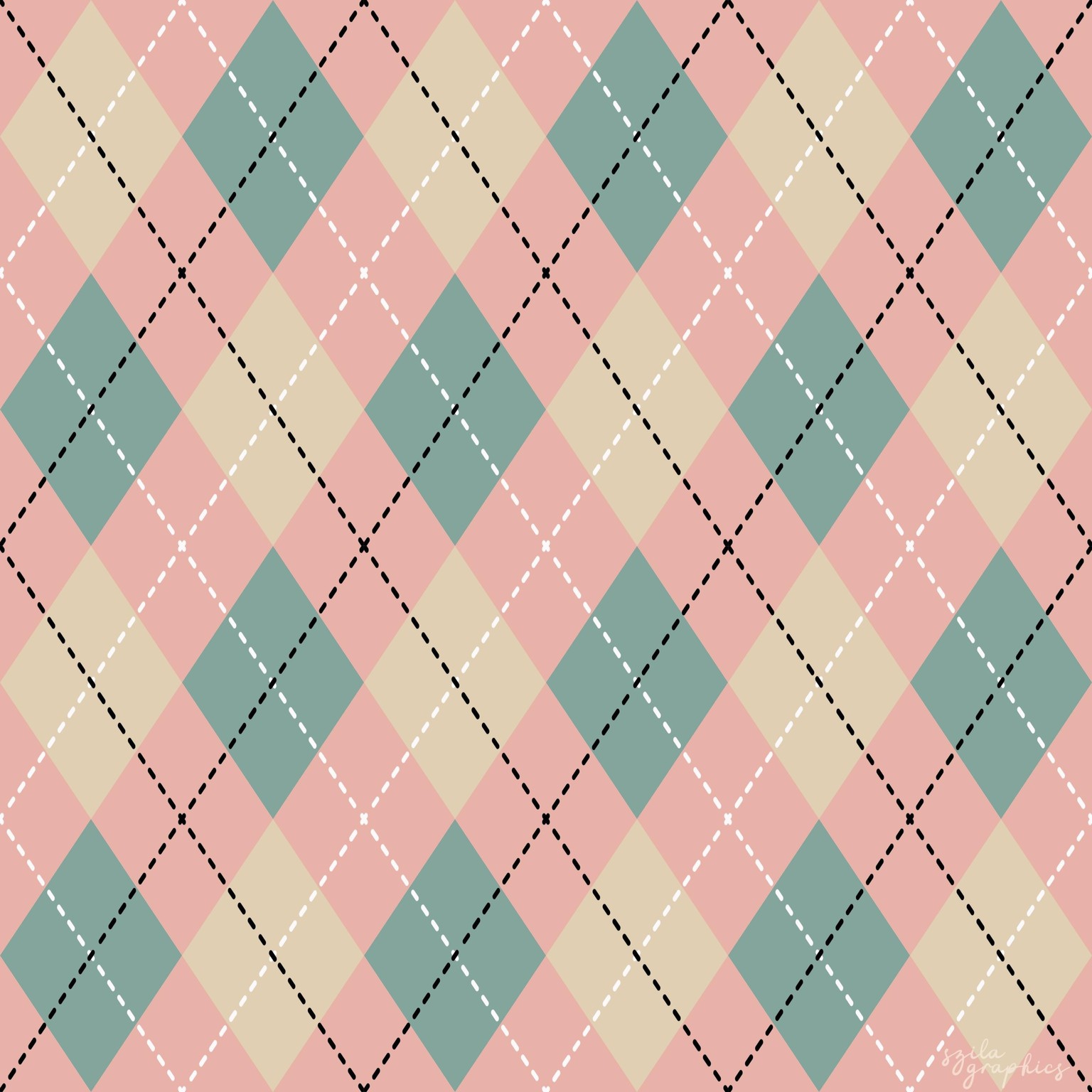My argyle pattern with dashed line - image 3 - student project