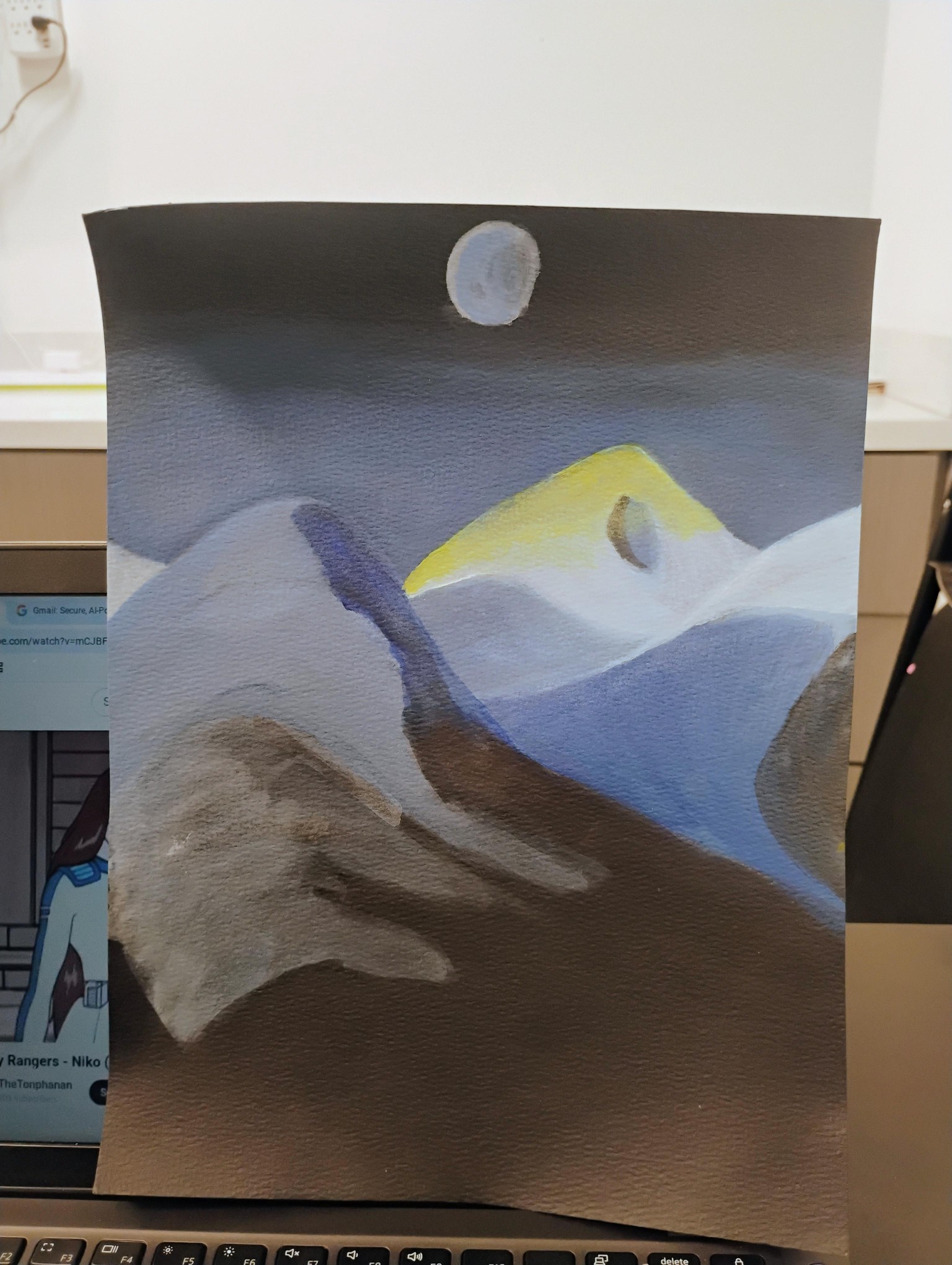 Snows and the moon at the  Mountains - image 2 - student project