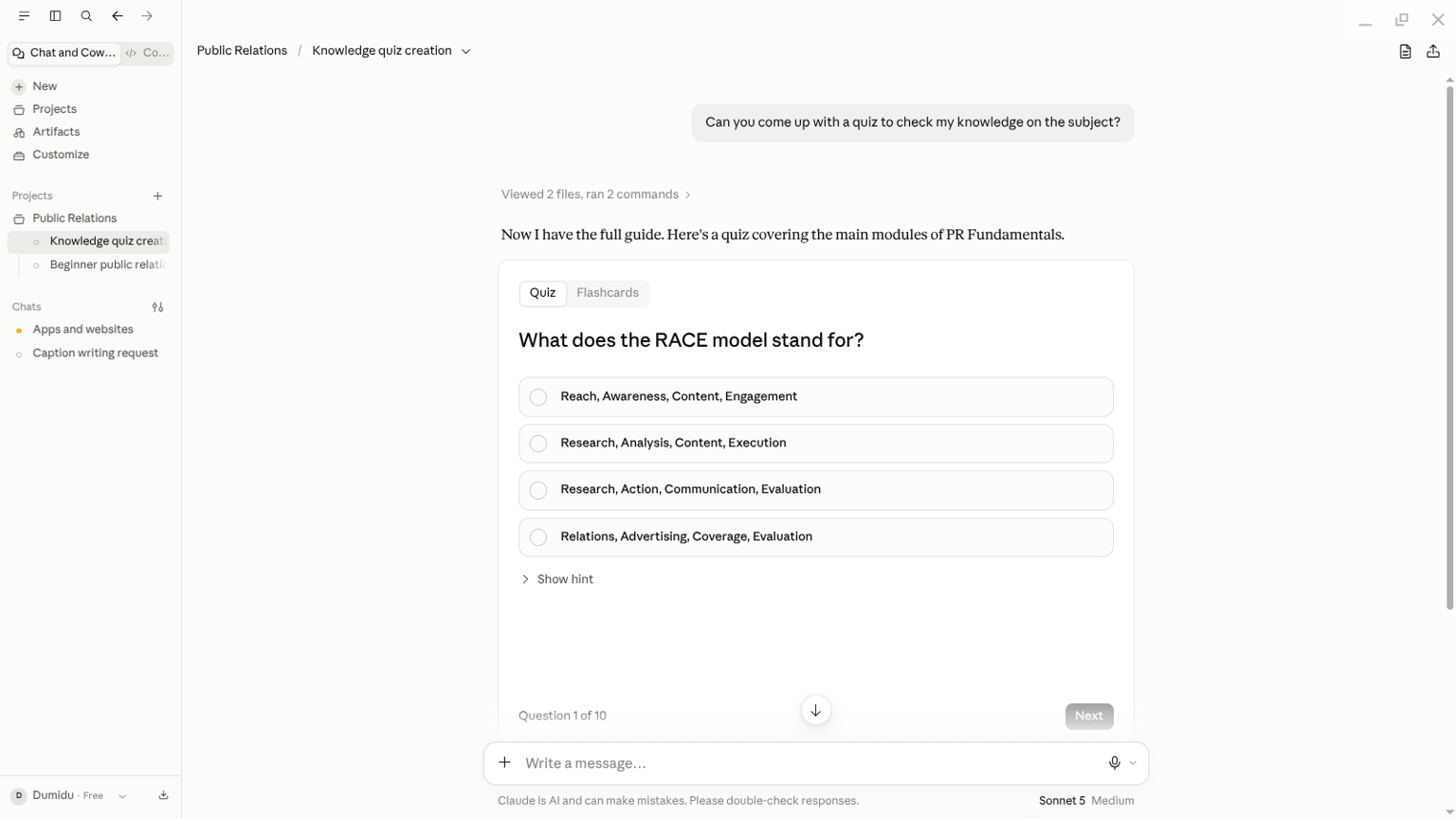Public Relations Knowledge Base - image 1 - student project