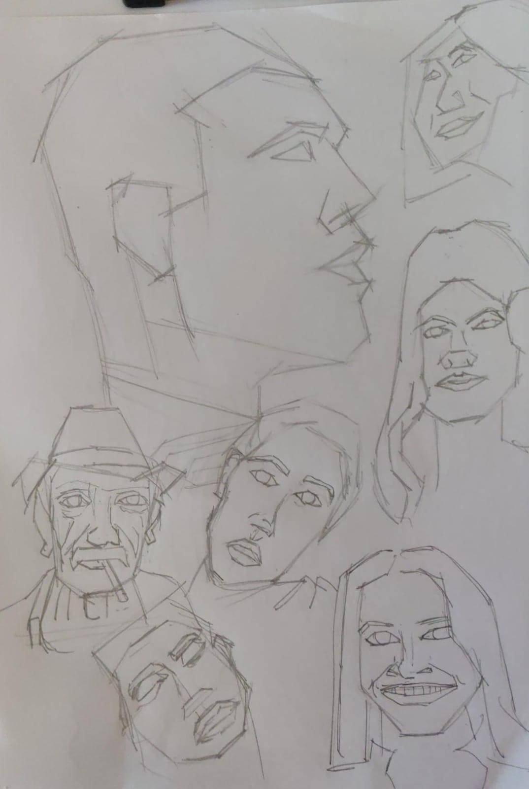 Line, Ghosting, Curves, Circles, xHatching, Portraits. - image 6 - student project