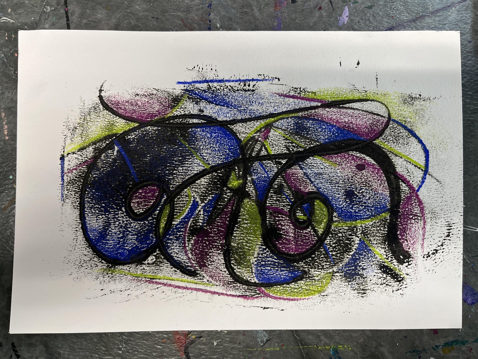 Watercolor Oil Paint Image Transfer Fun - image 1 - student project