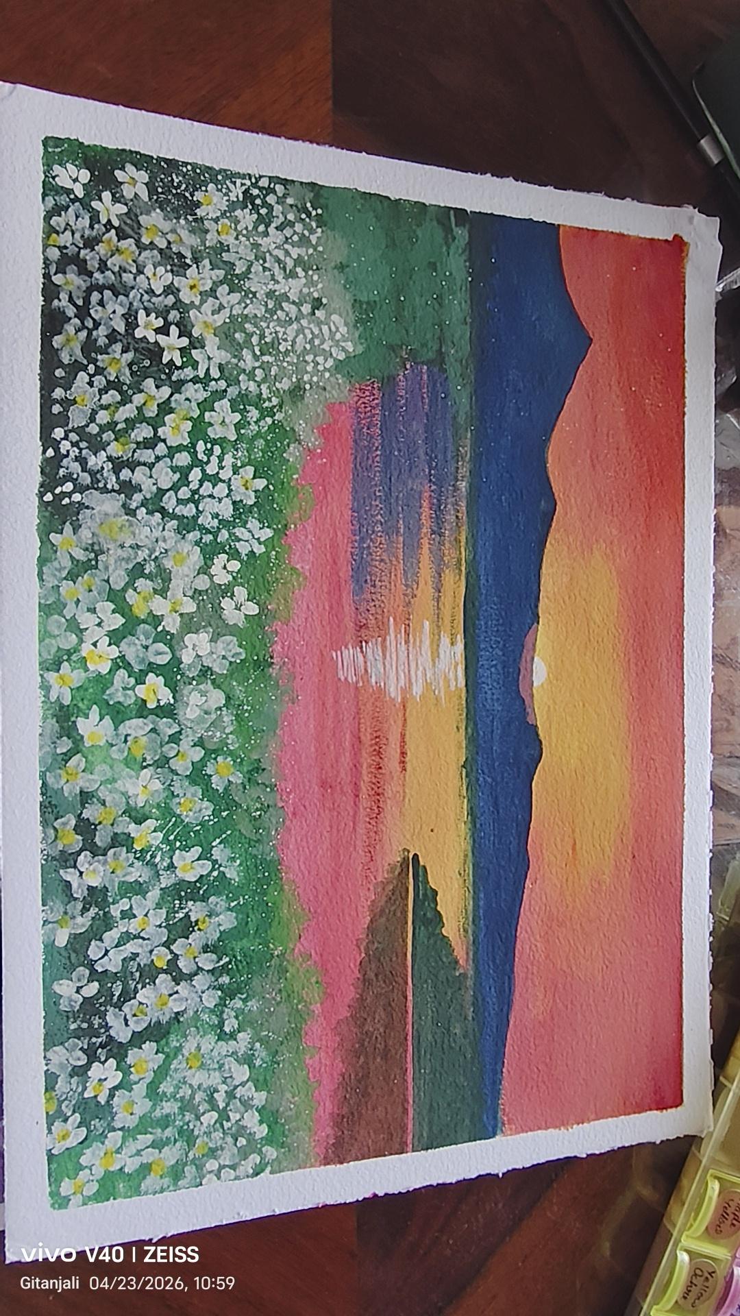 Spring gouache landscape - image 5 - student project
