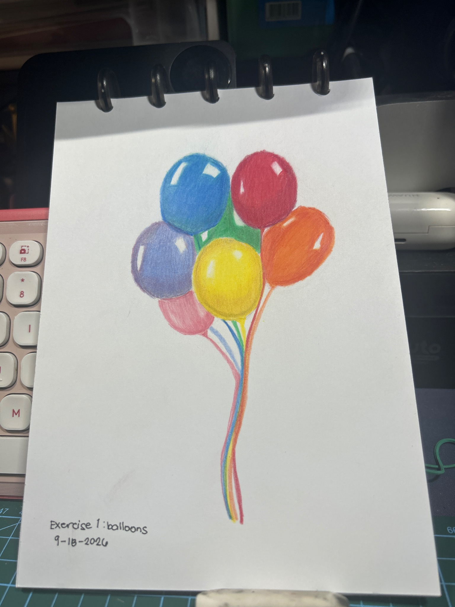 My First Colored Pencil Balloon Exercise 🎈 - image 1 - student project