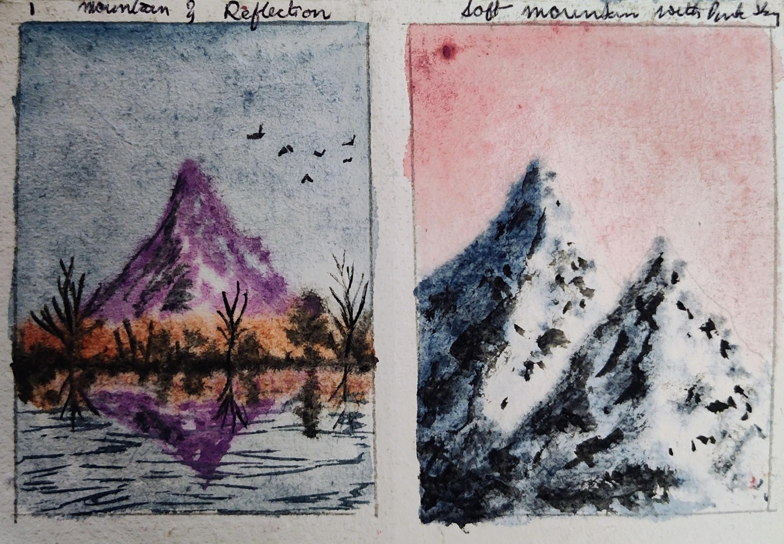 Watercolor mountains with Shanan - image 3 - student project