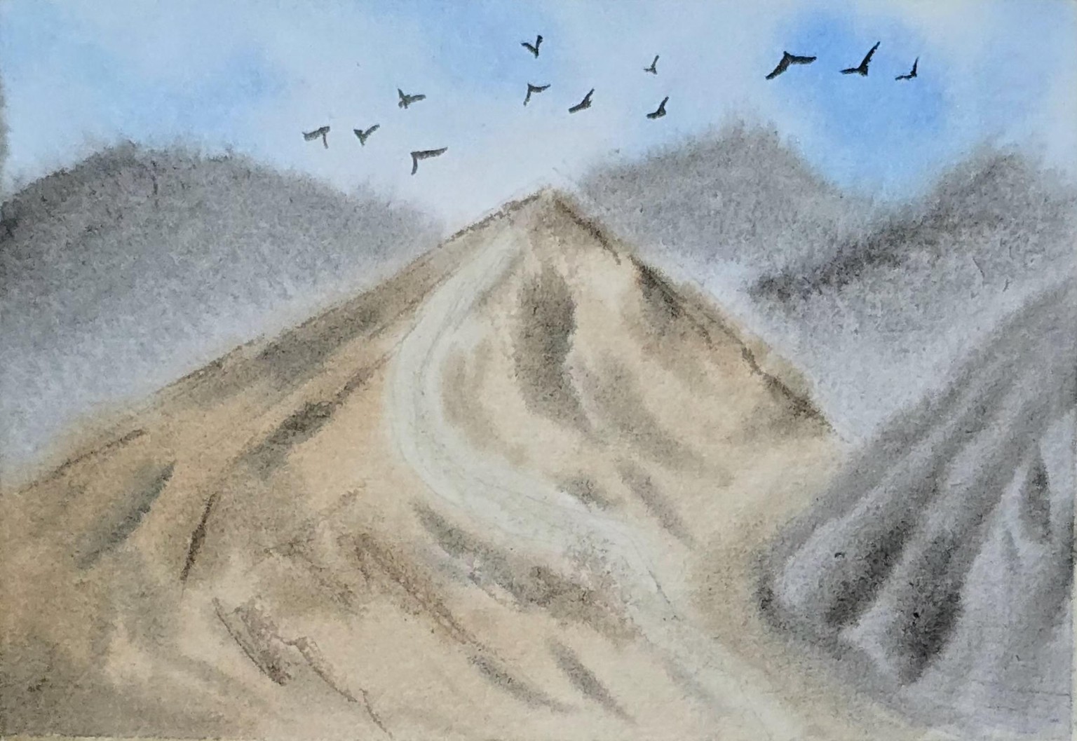 20days of Watercolours mountains - image 16 - student project