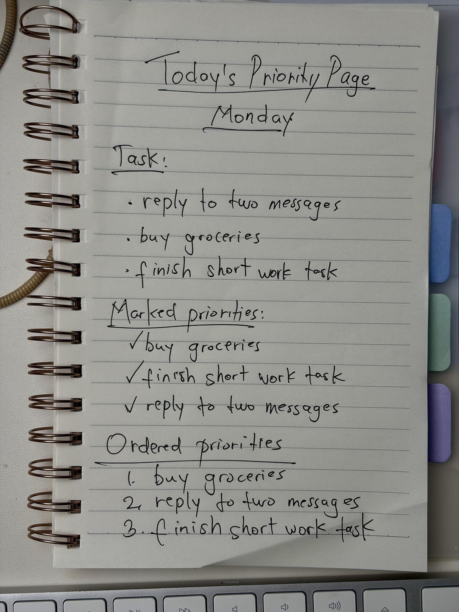 Today's Priority Page - image 1 - student project